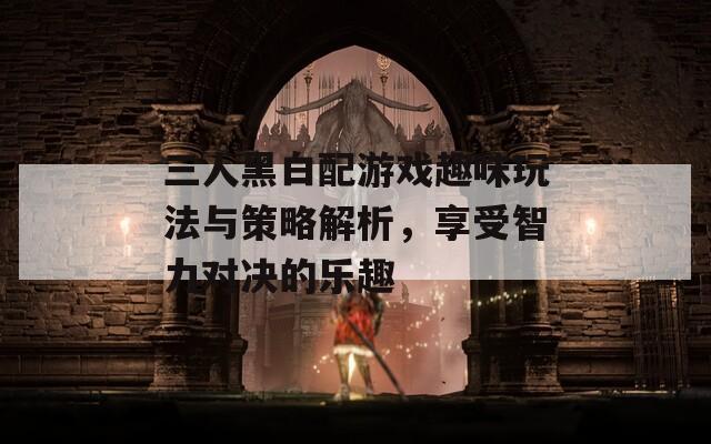 三人黑白配游戏趣味玩法与策略解析，享受智力对决的乐趣  第1张