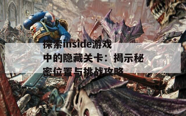 探索inside游戏中的隐藏关卡：揭示秘密位置与挑战攻略