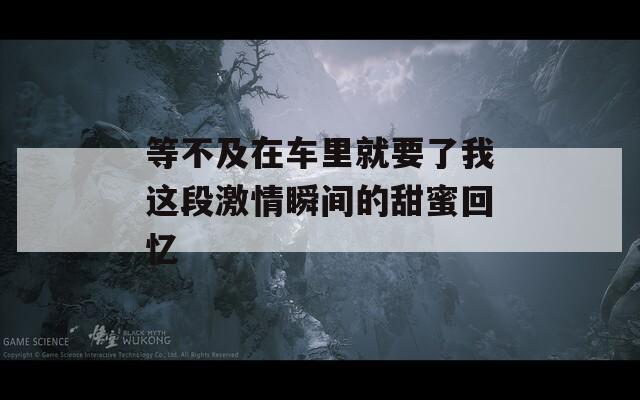 等不及在车里就要了我这段激情瞬间的甜蜜回忆