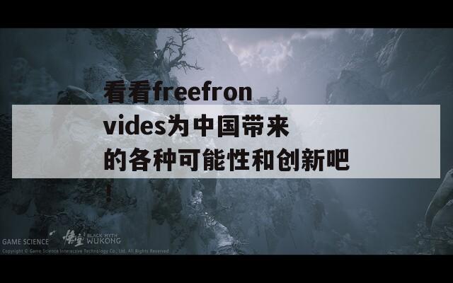 看看freefronvides为中国带来的各种可能性和创新吧！  第1张