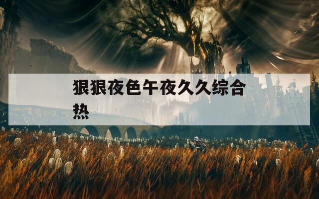 狠狠夜色午夜久久综合热  第1张