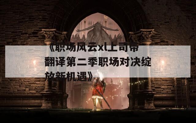 《职场风云xl上司带翻译第二季职场对决绽放新机遇》
