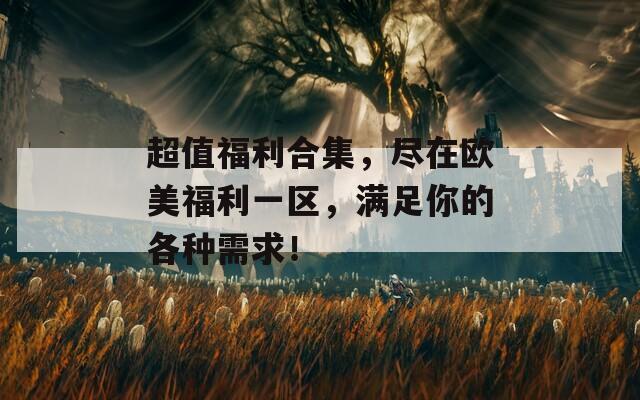 超值福利合集，尽在欧美福利一区，满足你的各种需求！