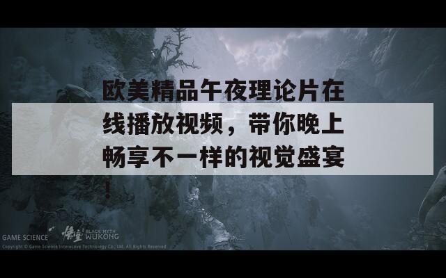 欧美精品午夜理论片在线播放视频，带你晚上畅享不一样的视觉盛宴！  第1张