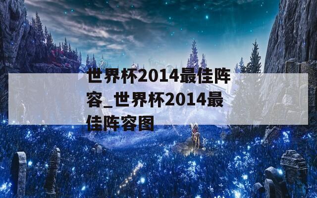 世界杯2014最佳阵容_世界杯2014最佳阵容图