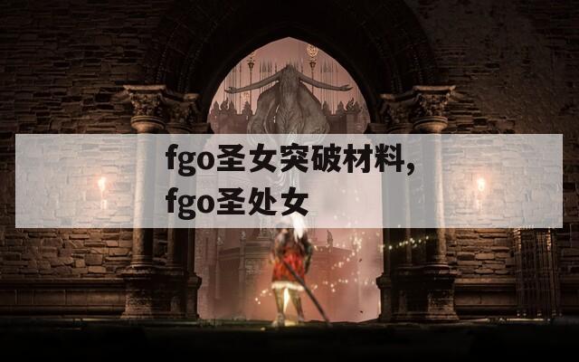 fgo圣女突破材料,fgo圣处女