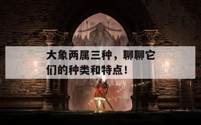大象两属三种，聊聊它们的种类和特点！