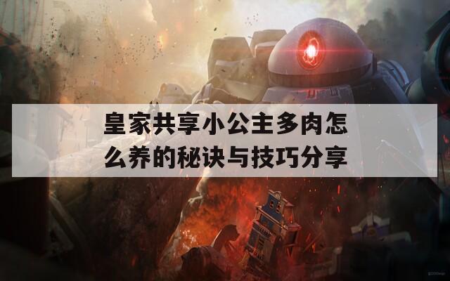 皇家共享小公主多肉怎么养的秘诀与技巧分享
