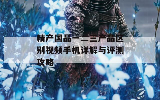 精产国品一二三产品区别视频手机详解与评测攻略