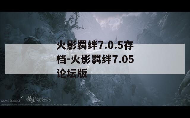 火影羁绊7.0.5存档-火影羁绊7.05论坛版  第1张