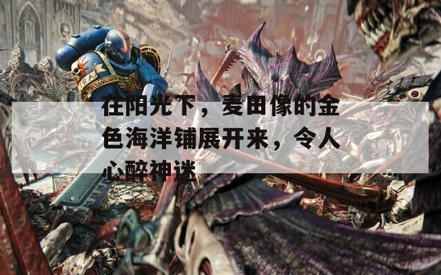 在阳光下，麦田像的金色海洋铺展开来，令人心醉神迷