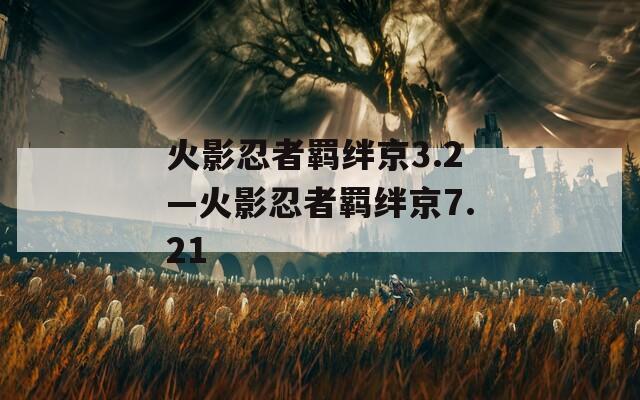 火影忍者羁绊京3.2—火影忍者羁绊京7.21