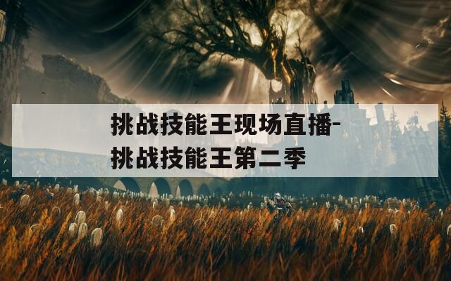 挑战技能王现场直播-挑战技能王第二季