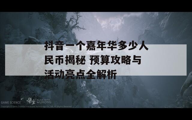 抖音一个嘉年华多少人民币揭秘 预算攻略与活动亮点全解析