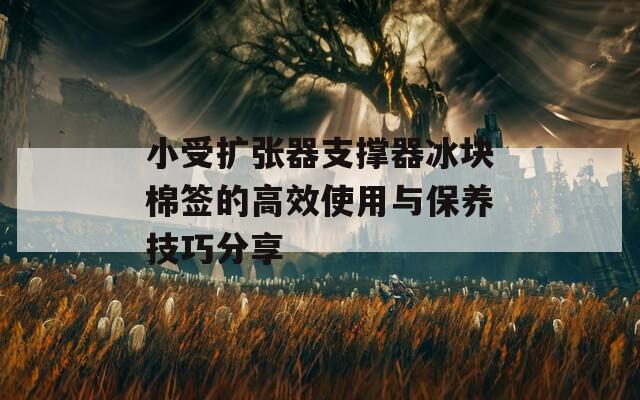 小受扩张器支撑器冰块棉签的高效使用与保养技巧分享