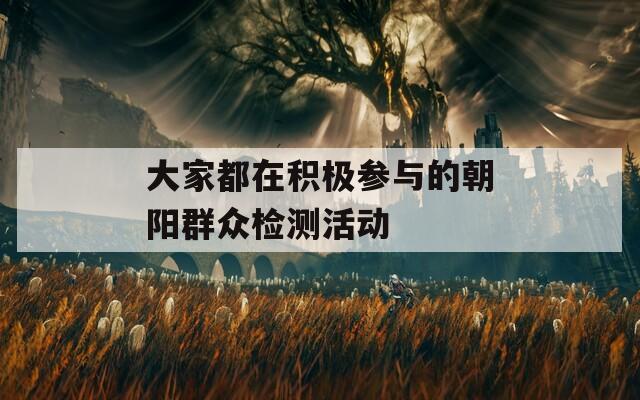 大家都在积极参与的朝阳群众检测活动