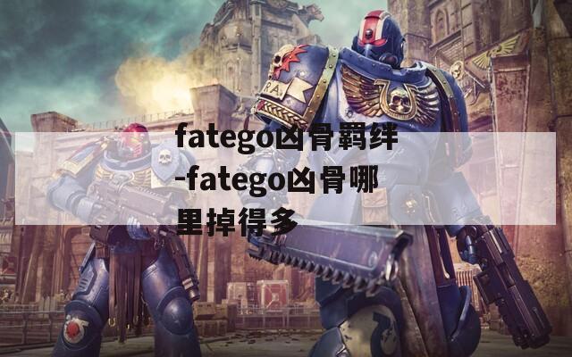 fatego凶骨羁绊-fatego凶骨哪里掉得多