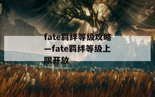 fate羁绊等级攻略—fate羁绊等级上限开放  第1张
