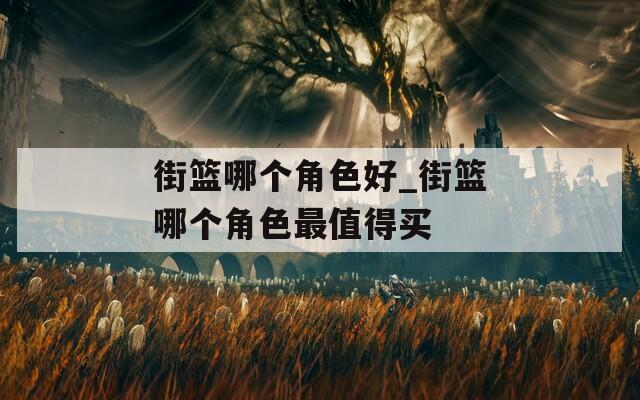 街篮哪个角色好_街篮哪个角色最值得买  第1张