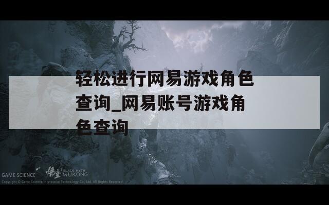 轻松进行网易游戏角色查询_网易账号游戏角色查询