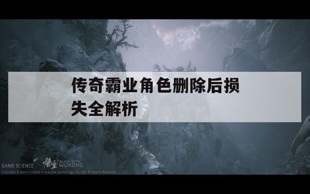 传奇霸业角色删除后损失全解析  第1张